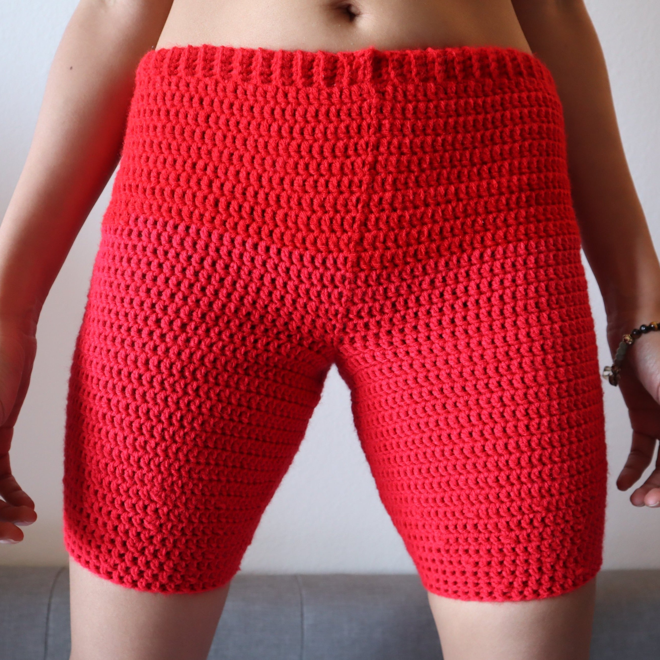 Crochet biker hot sale shorts